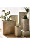 Avia Polyresin Rectangle Planter 33x33x66cm - Beige - 3