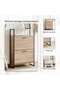 Tessa Shoe Rack 12 Pairs With 2 Drawer 1 Shelf - Natural & Black - 6