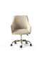 Cara Office Medium Back Chair Fabric - Grey & Chrome - 6