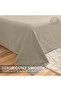 3-Piece Queen Bed Sheet Set – 100% Cotton Sateen Stripe Patterned – Stone - 3