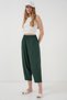 Women's Woven Shalwar Trousers 1263 - Emerald Green - 3