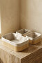 3-Piece Rectangular Fabric Multi-Purpose Bamboo Basket Set - 4