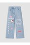 Standard Fit Cute Hero Figured Girl's Jean Trousers for Style Seekers from Uzg Store - 2