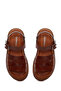Women's Brown Buckle Thick-Soled Leather Sandals 26Sfd332718 - 4