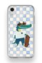 iPhone Xr Compatible Cool Crocodile Pattern Transparent Phone Case