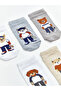 Patterned Boys' Trainer Socks 5 Pack - 2