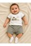 Baby Boy Soft Textured T-Shirt-Shorts Two-Piece Set