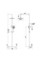 Thermostatic shower column with adjustable height - 2