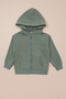 3 Thread Hooded Zippered Unisex Kids Sweatshirt