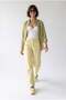 2128 Women's Slim Seasonal High Waist Wide Leg Denim Trousers Yellow - 2