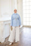 Baby Blue Belted Buttoned Tunic - 2