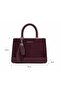 Women's Mini Leather Handbag with Shoulder & Crossbody Strap 20x14x9 cm - 5