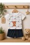 Mini Bear Friends Printed Cotton Combed Cotton Baby Boy Shorts Summer Set - 6