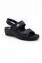 Black Heel Spur Gel Sole Orthopedic Daily Women's Sandals - 7
