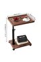 Smart C Table End Table Adjustable Height, 360°Swivel TV Tray Tables for Small Spaces, Couch Tables That Slide Under Sofa with Wheels Side Tables for Eating on Couch for Living Room Bedroom - 3
