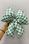 Digital Printing Checkered Bow Oven Ornament Decorative Filled Soft Handmade - 2