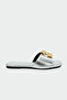 Ostic Buckle Detailed Bowknot Women's Silver Flat Slippers
