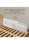(gg42)1.2M Bed Guard Rail for kids,Button Folding Crib Bed Guard Rail,Toddler Safety Protection Guard,Folding Anti-Fall Beds Mesh Guard Rail,180 °Button Folding,2 Speed Adjustment,for Baby,Elderly - 4