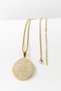 Gold Color Inshirah and Esmaul Husna Written Spiritual Design 60 cm Thick Doc Chain Stainless Steel Necklace - 6
