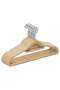 24-Pieces Velvet Elegent Designed Hanger Set Beige 45cm
