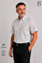 Relaxed Fit Classic Men's Dad Checkered Short Sleeve Cotton Summer Shirt - 3