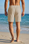 Men's 100% Linen Elastic Lace-Up Summer Shorts – Comfortable Fit Breathable Casual Shorts - 5