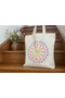Rainbow Mandala Hand-Painted Canvas Tote Bag
