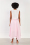 Women's Asymmetrical Long Skirt with Elastic Waist - Pink - 5