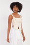 Women's Shoulder-Strap Detailed Blouse - Natural - 4