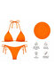 Orange solid bikini set - 2