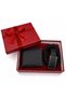 Top Bottom Set of 3 Textured Rectangular Boxes with Red Bow - 4