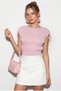 Women's Pink Shoulder Tie Detailed Gathered Embroidered Fit Cut Knitwear Blouse 2743 60286377 - 4