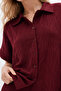 Premium Textured Patterned Wrinkled Fabric Women's Shirt and Pants Set - 4