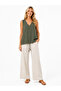 100% Muslin V-Neck Adjustable Drawstring Blouse – Natural Cotton Summer Comfortable Fit