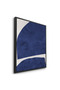 Modern Blue Curve Geometric Wall Art | Framed Canvas Print | Luxury Modern Decor for Living Room, Bedroom, Office & Gift - 3