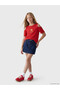 Red Off-The-Shoulder Embroidered Girls' T-Shirt - 2