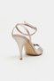 Monica Dark Beige Satin Ankle Belt Detailed Women's Thin Heeled Shoes - 8