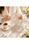 Set of 6 White Embroidered Lace Coffee Presentation Coasters – Handmade Elegant Design