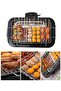 Smokeless Indoor/Outdoor Electric Grill Portable Tabletop BBQ Grills, Adjustable Temp, 2000W, Black