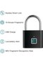 Fingerprint Padlock, Gym Locker Lock USB Rechargeable Thumbprint Lock Small Portable Padlock for Locker Drawer Gym Office Indoor Outdoor (Black) - 4