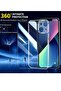 [2 in 1] Clear Case For iPhone 13 with Screen Protector, 360°Military Grade Protection - 4