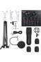 13-Piece Sound Card Professional Studio Broadcasting Microphone Set ANY0067 Multicolour