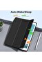 Smart Case for iPad 10.2 Inch (2021/2020/2019): Black Cover with Integrated Pencil Holder and Auto Sleep/Wake - 4