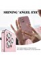 Pink Diamond Camera Lens Protector for iPhone 16 Pro/16 Pro Max – Bling Tempered Glass Cover with Automatic Alignment Metal Rings and Glitter Film Stickers - 3