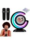 Karaoke Machine, Portable Bluetooth Speaker with 2 Wireless Microphones, RGB Lights - 7