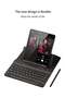 Samsung Galaxy Z Fold 4 Case, Screen Protector Keyboard Leather Case Stylus+Pen Slot - 3