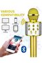 Wireless Bluetooth Karaoke Microphone, Rechargeable Kids Microphone Karaoke Machine (Gold) - 3