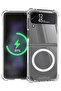 Samsung Galaxy Z Flip 4 Magsafe Clear Case, Magnetic, Wireless Charger, Transparent, Shockproof Hard PC
