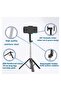 Long Selfie Stick with Tripod Stand upto 37.8 inch, 4 in 1 Extendable Bluetooth Remote for iPhone OnePlus Vlogging - 3