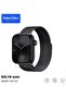 SQ-16 Mini Series 10 AMOLED Display Smart Watch With Stylish Bracelet 3 Pair Strap and Charging Cable Designed for Ladies Black - 2